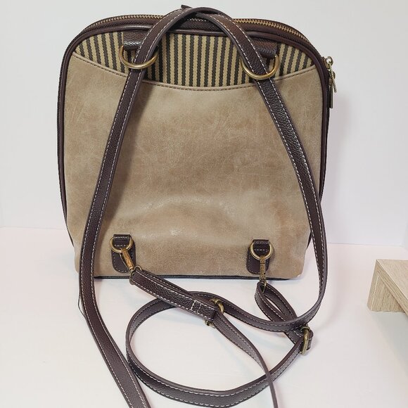 Chala Owl Convertible Backpack Tote – Earth Tones with Whimsical Charm - Picture 7 of 16